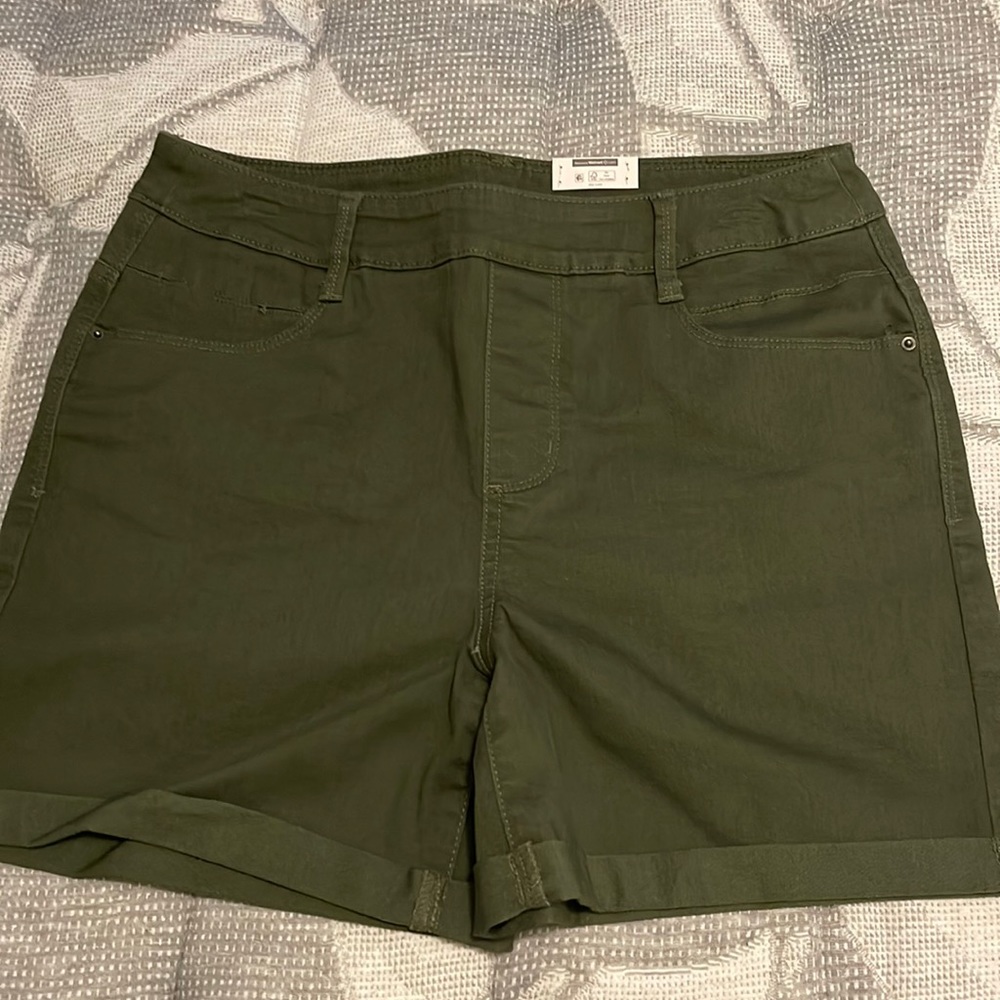Color green stretch shorts. Size M New!!